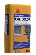 Mortero de cal aérea natural en capa gruesa, Cotegran Cal Color de Sika, gris